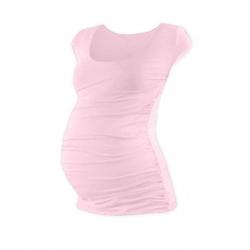 JOŽÁNEK Těhotenské triko mini rukáv JOHANKA - světle růžová