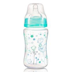 BabyOno Antikoliková lahvička se širokým hrdlem Baby Ono - tyrkysová
