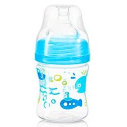 BabyOno Antikoliková lahvička se širokým hrdlem, 120ml - modrá