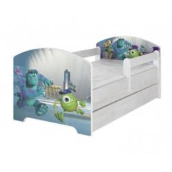 BabyBoo Dětská postel 140 x 70cm - Monsters - 140x70