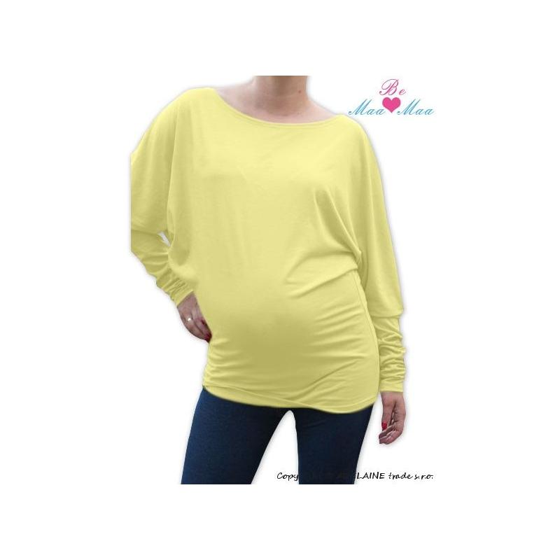 Symetrická těhotenská tunika - žlutá