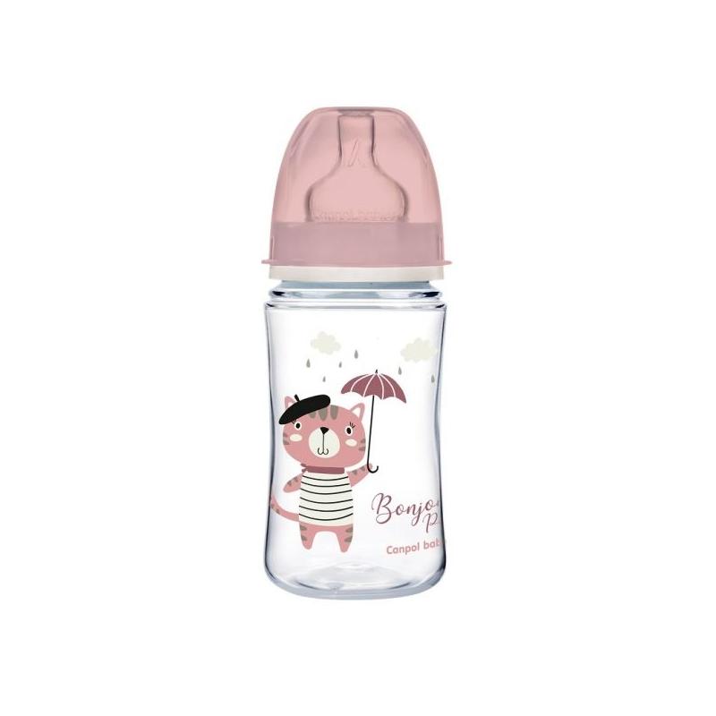 Antikoliková lahvička Canpol Babies Easy Start - Bonjour, 240 ml