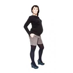 Těhotenské manšestrové kraťásky Be MaaMaa - DINA šedá