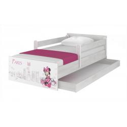 BabyBoo Dětská postel Disney - MAX Minnie Paris - s matrací a šuplíkem 160 x 80 cm - 160x80