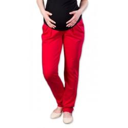 Těhotenské kalhoty/tepláky Gregx, Awan s kapsami - červené - XS (32-34)