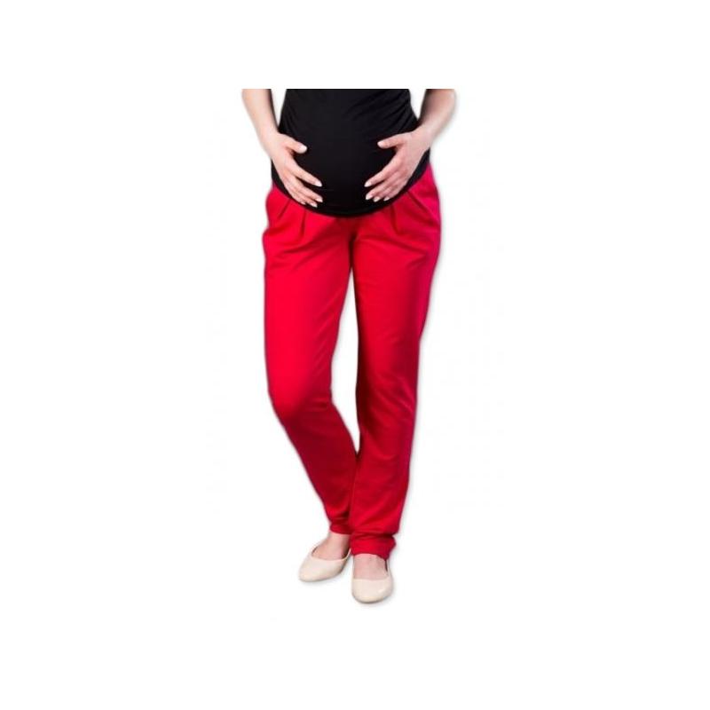 Těhotenské kalhoty/tepláky Gregx, Awan s kapsami - červené - XS (32-34)