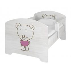 NELLYS Dětská postel BABY BEAR růžový v barvě norské