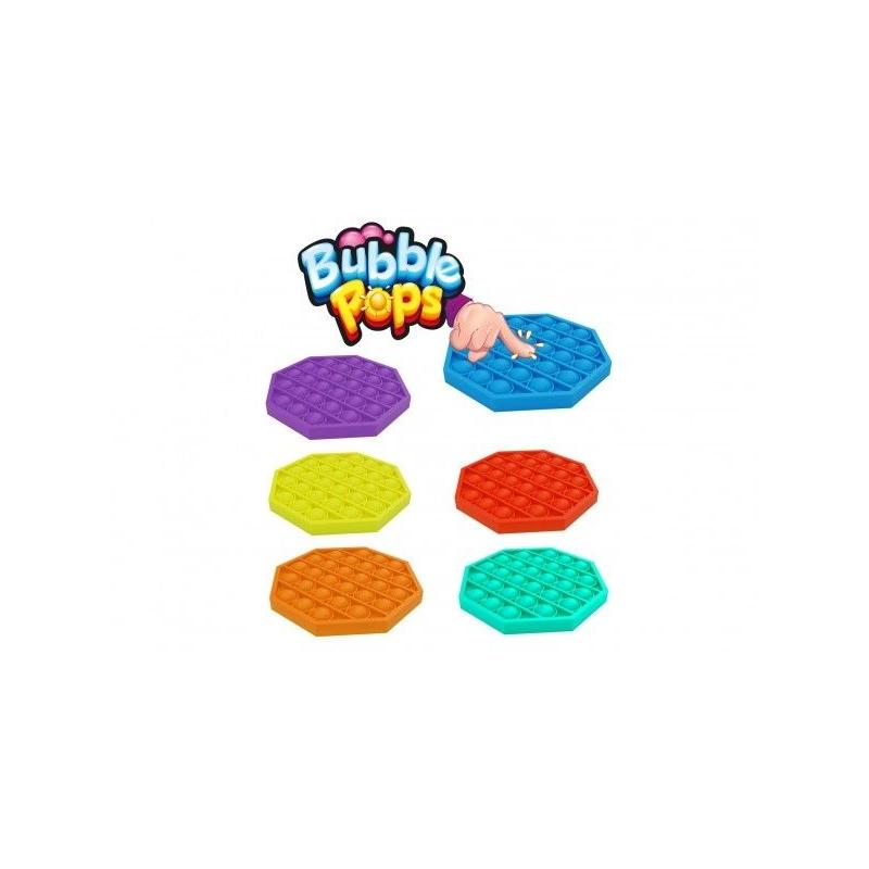 Bubble pops - Praskající bubliny silikon antistresová spol. hra modrá 12,5x12,5cm