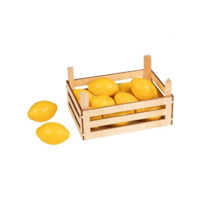 Goki Dřevěný košík s citróny