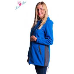 Těhotenská softshellová bunda,kabátek - šedá/grafit