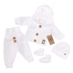 Z&Z 4-dílná kojenecká soupravička, kabátek, tepláčky, čepička a botičky