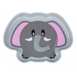 Akuku Plastový talířek - Slon, šedý