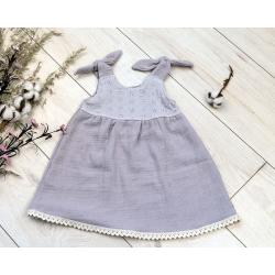Baby Nellys Letní lehoučké mušelinové šaty Summer