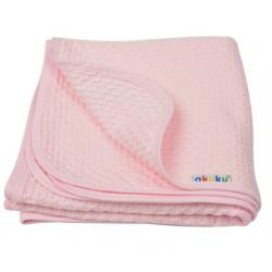 Akuku Dětská bavlněná deka, 80x90 cm, růžová