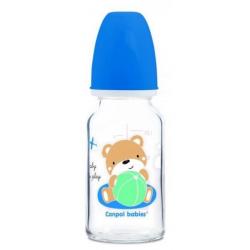 Skleněná lahvička 120 ml Canpol babies Sweet Fun - modrá