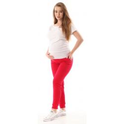 Těhotenské kalhoty/tepláky Gregx, Vigo s kapsami - červené, vel.