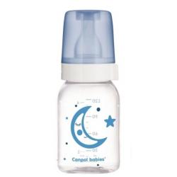 Canpol Babies Skleněná lahvička 120 ml Měsíček - modrá