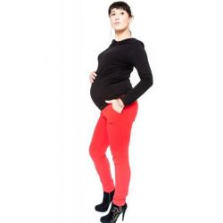 Těhotenské kalhoty Be MaaMaa - KALI červené