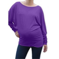 Be MaaMaa Symetrická těhotenská tunika - fialová