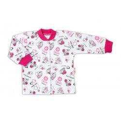 Baby Nellys 2-dílná sada, bavlněné dupačky s košilkou Růžičky