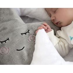 Baby Nellys Dekorační polštářek s chrastítkem Hvězdička, 40x40cm - bílá