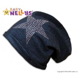 Bavlněná čepička Baby Nellys ® - Hvězdička růžová - 1,5-4 roky