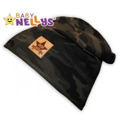 Bavlněná čepička Army Baby Nellys ® - zelená, 48-52 - 48/50 čepičky obvod