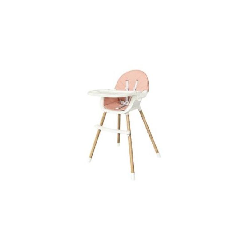 ECO TOYS Jídelní židlička, stoleček 2v1 Colby - růžový