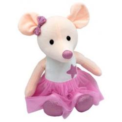 Plyšová hračka Tulilo Myška Lila, 33 cm - růžová