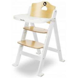 Lionelo Dřevěná jídelní židlička, stoleček - Floris, White