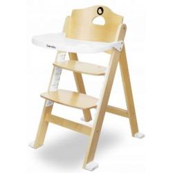 Lionelo Dřevěná jídelní židlička, stoleček - Floris, White Natural