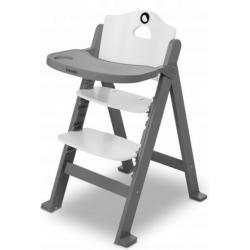Lionelo Dřevěná jídelní židlička, stoleček - Floris, Grey Stone