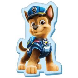 Carbotex Dětský dekorační polštářek Paw Patrol Chase v uniformě - modrý