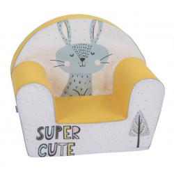 Delsit Dětské křesílko, pohovka - Super Cute Bunny, žluté