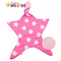Mazlík pro nejmenší látkový Baby Nellys ® - Stars malina