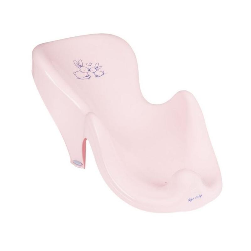 TEGA BABY Plastové lehátko do vaničky Eco Bunny, růžové