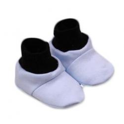 Botičky/ponožtičky,Little prince bavlna - modro/černé - 0/6 měsíců