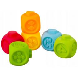Vzdělávací, edukační barevné kostky BocioLand - 6ks