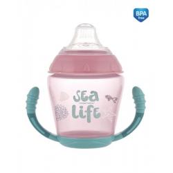 Nevylévací hrníček Sea Life - růžový