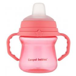 Nevylévací hrníček Canpol Babies s měkkým náustkem, růžový, 150 ml
