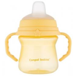 Nevylévací hrníček Canpol Babies s měkkým náustkem, žlutý, 150 ml