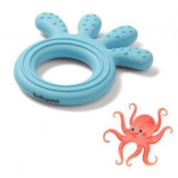 Silikonové kousátko BabyOno - Chobotnice, modré