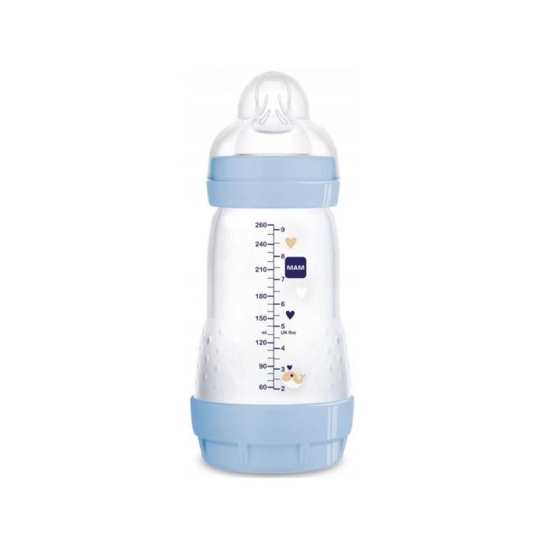 Antikoliková lahvička MAM Perfect Start, Zvířátka, 260 ml, modrá