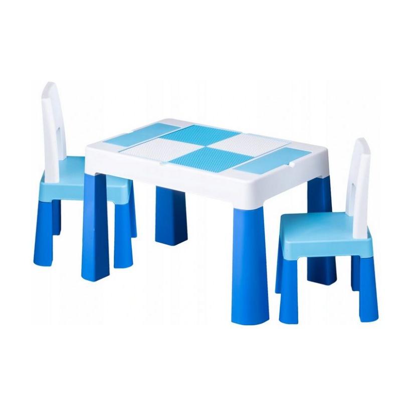 Sada nábytku pro děti - stoleček a 2 židličky, Tega Baby - modrá