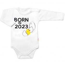Body dlouhý rukáv s vtipným textem Baby Nellys, Born in 2023