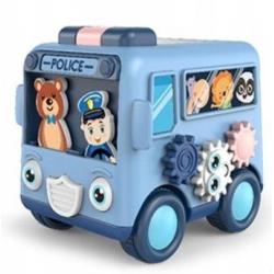 Veselý autobus Policie s ozubenými kolečky - Tulimi, modrý