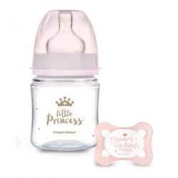 Antikoliková lahvička 120ml + dudlík set Canpol Babies, Mini Girl - Little Princess