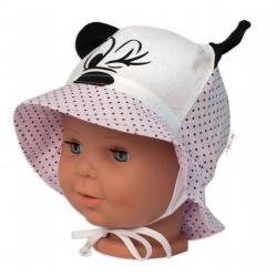 Letní klobouček Baby Nellys Minnie na zavazování