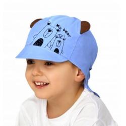 Letní čepice s kšiltem My Bear Baby Nellys, modrá - 92-98 (18-36m)