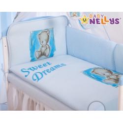 Baby Nellys Mantinel 360cm s povlečením Sweet Dreams by Teddy - modrý - 135x100
